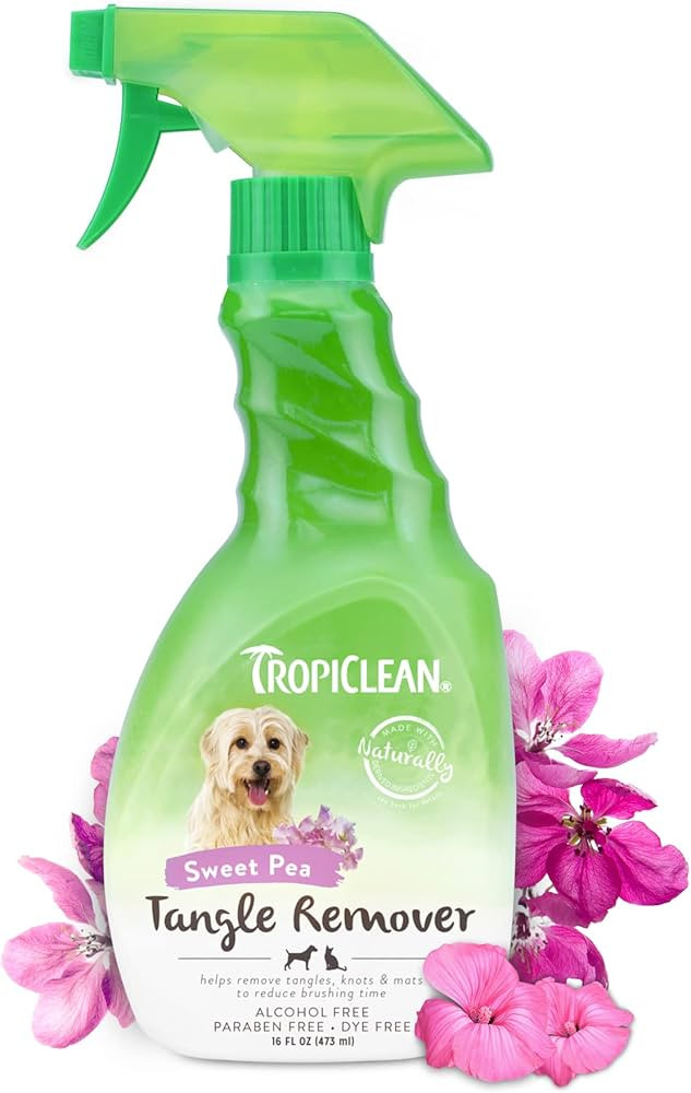TropiClean Sweet Pea Cat & Dog Detangler Spray Dematting | Dog Conditioner Spray Derived from Nat... | Amazon (US)