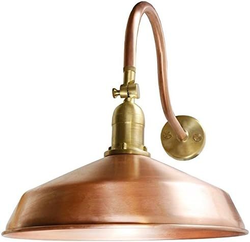 Solid Cast Metal Gooseneck Barn Light ADLXSV925 (Raw Copper) - - Amazon.com | Amazon (US)