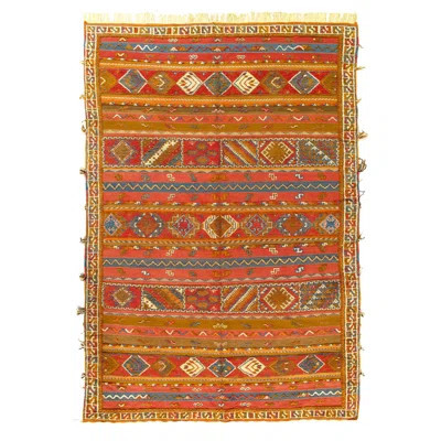 Romano One-of-a-Kind 8'1" x 12' 1970s Wool Area Rug in RedFlush Orange/Blue | Wayfair North America