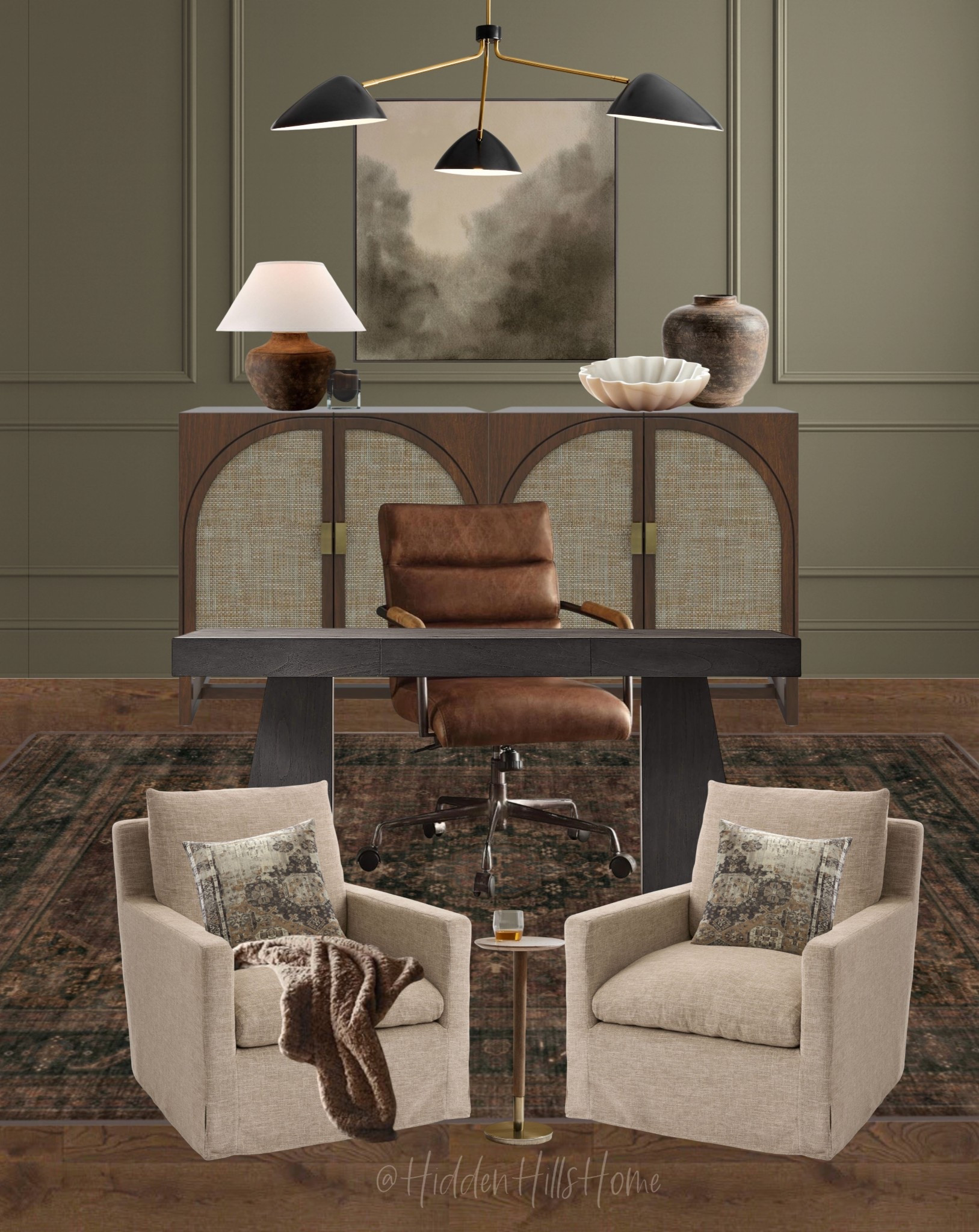 Home office decor, office inspiration, office chair, home decor ideas, desk, moody home office, work from home 



#LTKStyleTip #LTKHome #LTKSaleAlert