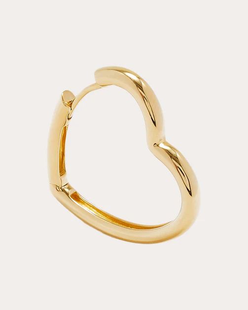 9k Gold Heart Hoop Earring | Olivela