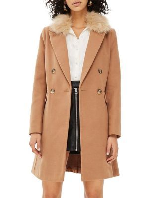 Naomi Faux Fur Collar Coat | The Bay