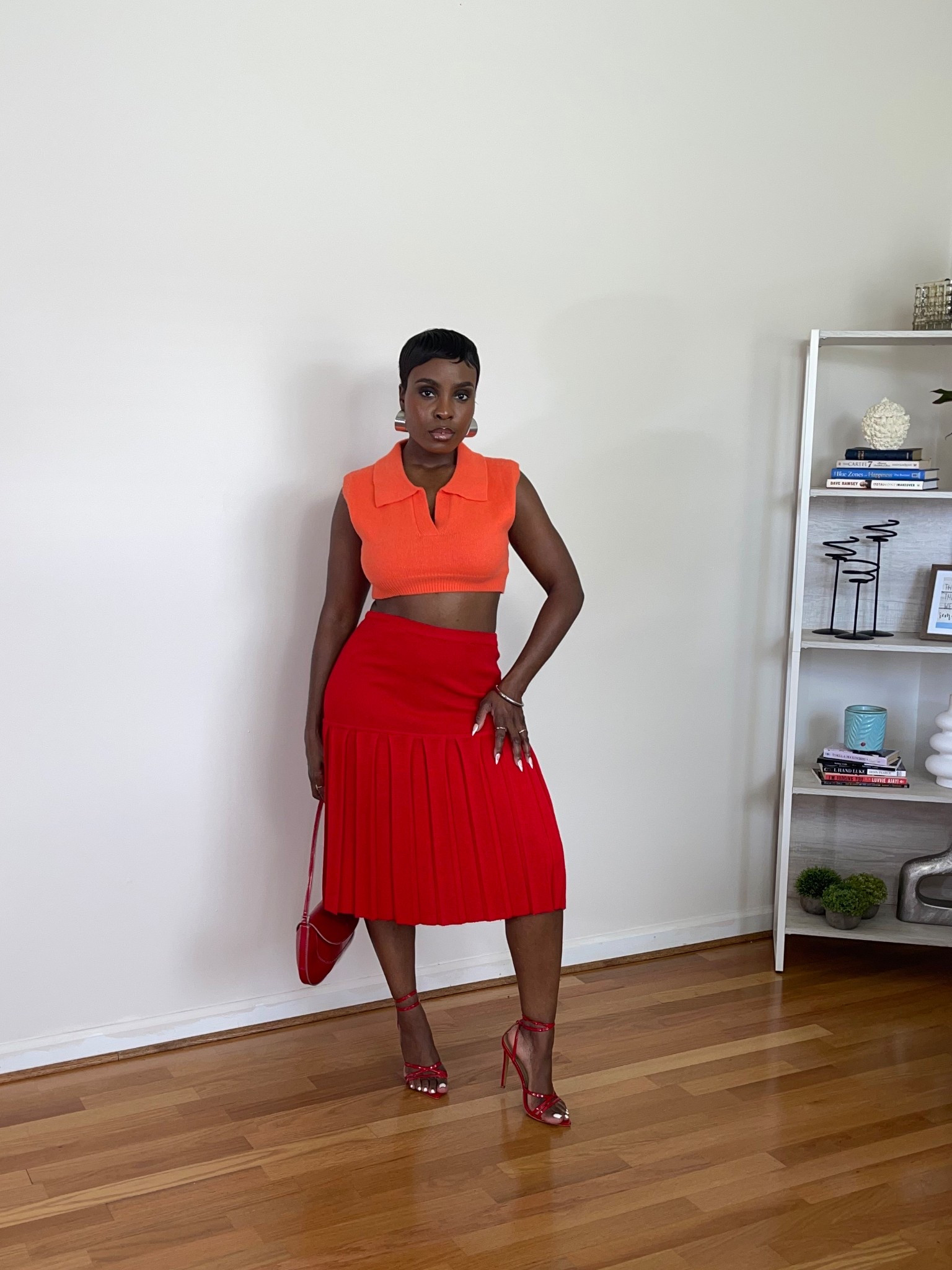Red drop waist midi skirt, orange collared crop top, red and orange outfit, summer outfit idea, edgy fashion outfit idea

#LTKStyleTip #LTKSeasonal #LTKSummerEdit