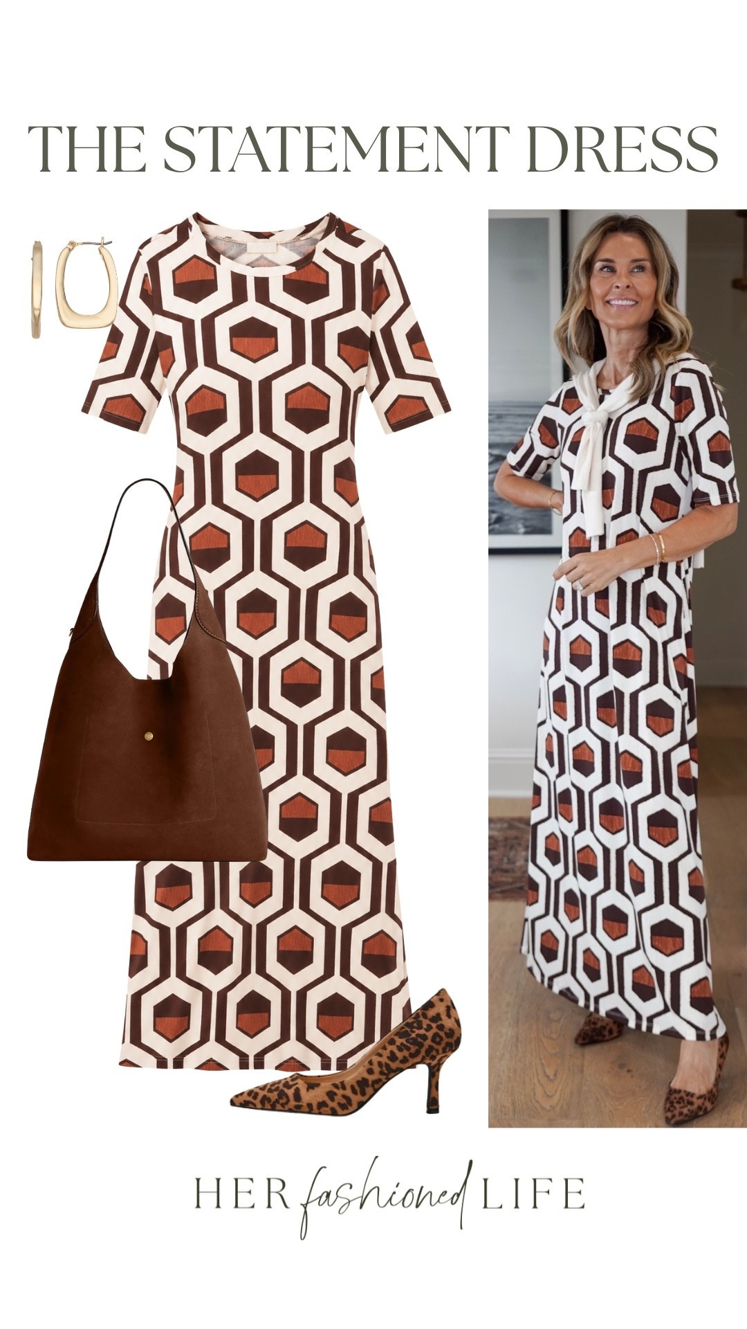 I’m 5’6’
-Cotton blend sweater size XS
-Geometric print dress size S

#LTKootd #LTKTravel #LTKOver40