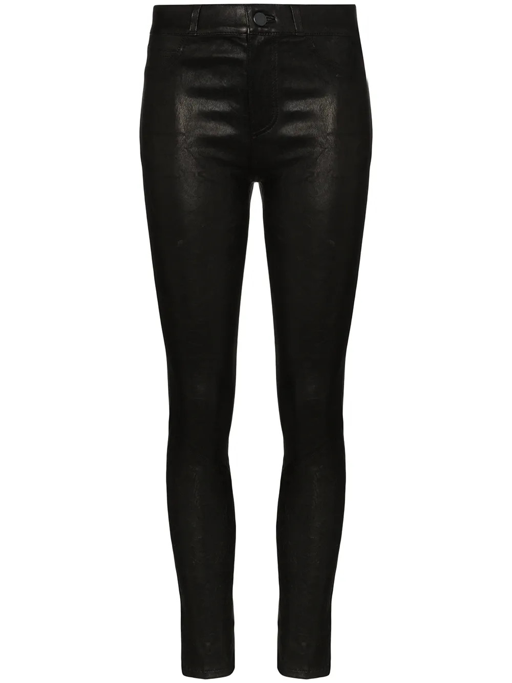 PAIGE Hoxton Leather Skinny Trousers - Farfetch | Farfetch Global