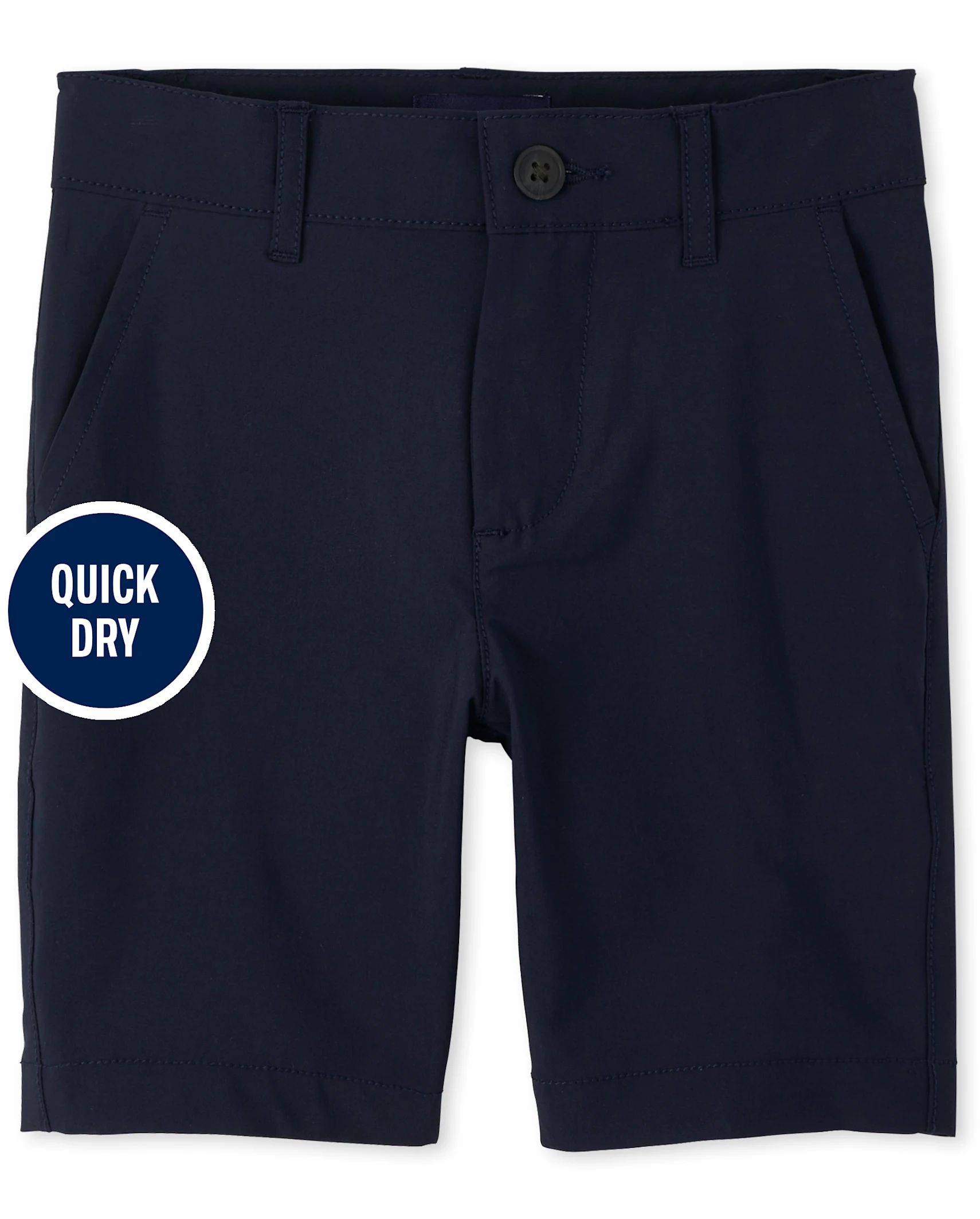 Boys Uniform Quick Dry Chino Shorts - new navy | The Children's Place