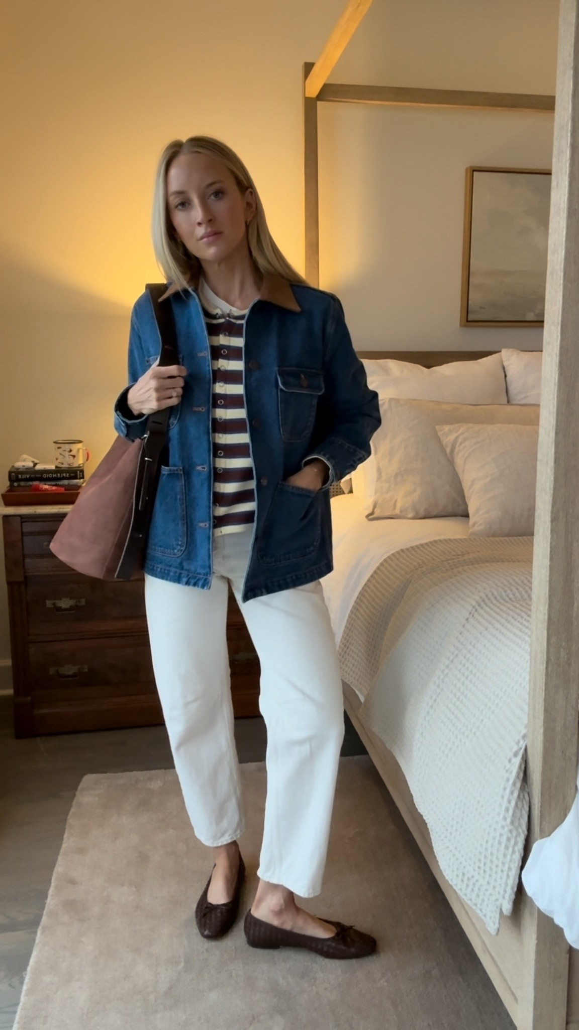 Denim chore jacket - XS
Terry knit cardigan - small
Cream barrel denim - 23
Ballet flats - size up a half size


Spring outfits 2026, spring jackets 

#LTKgrwm #LTKmomlife