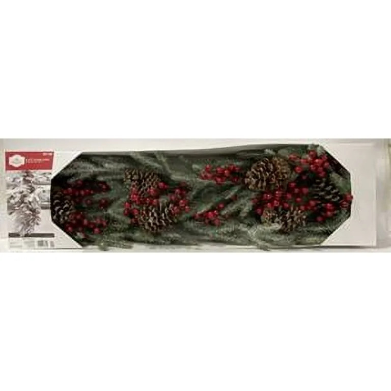 Frosted Red Berry and Pinecone Garland, 6 ft, by Holiday Time | Walmart (US)