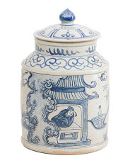 Ancient People Lidded Jar | TJ Maxx