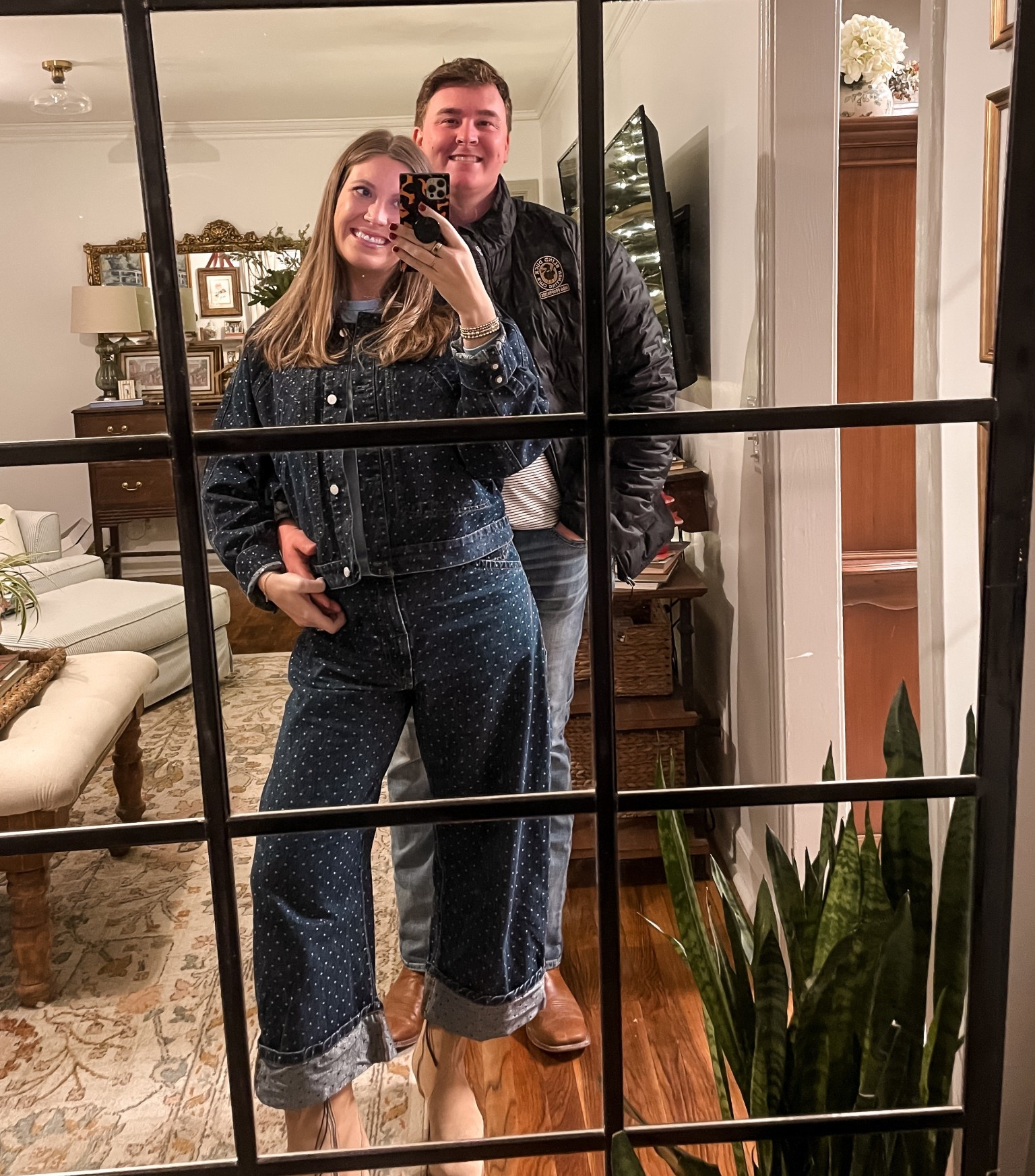 Denim set with Polka dots!! Pilcro has the cutest jeans rn (these run small in the waist but super baggy!)

#denimset #Pilcrojeans #freepeople #anthropologie 

#LTKMidsize #LTKTall #LTKBump