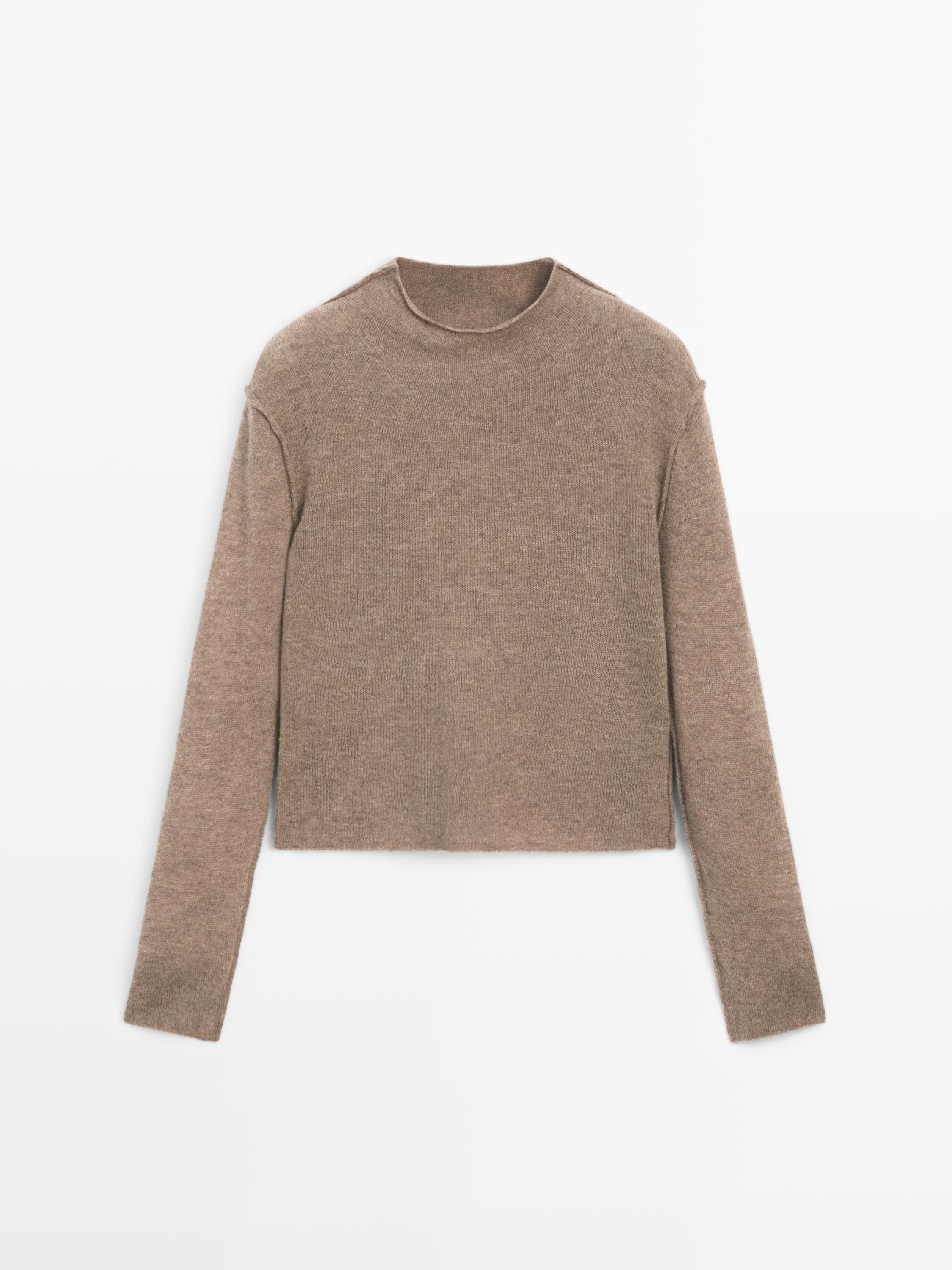 Strickpullover aus Wollmischgewebe mit Stehkragen | Massimo Dutti DE