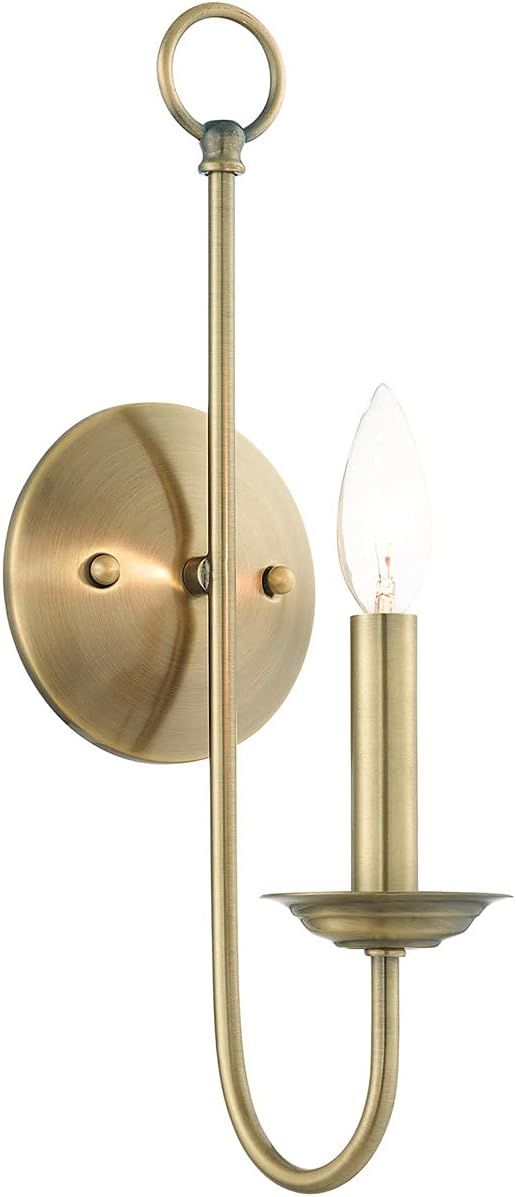 Livex Lighting 42681-01 1 Light Antique Brass Wall Sconce | Amazon (US)