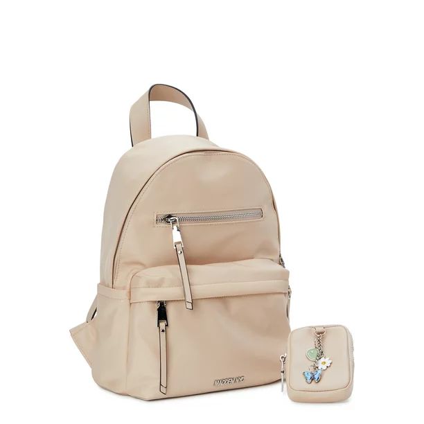 Madden NYC Women's Dome Backpack with Removable Charm Pouch Beige | Walmart (US)