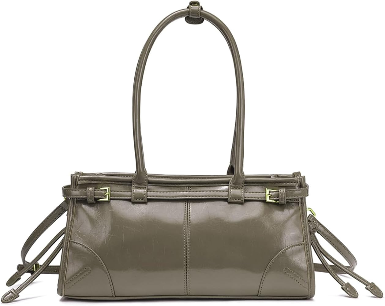 Shoulder Bags for Women Women's Crossbody Bag Soft Faux Leather Zipper Closure Detachable Long St... | Amazon (US)