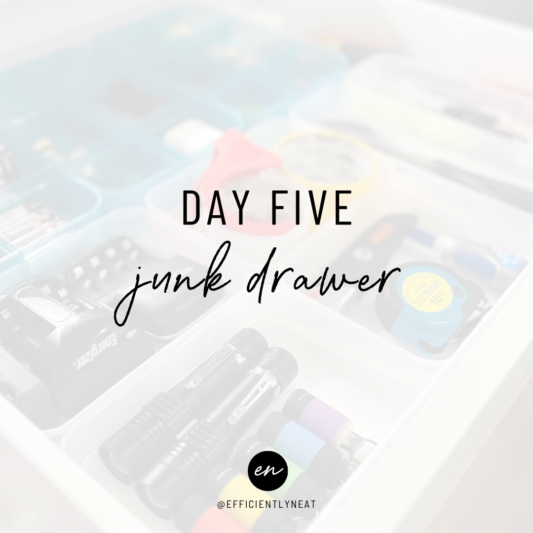 ❄️ If you are in Kansas City, welcome to a snowy DAY FIVE of the #freshstartchallenge … today we will be tackling your junk drawer 😵‍💫

🙋🏻‍♀️I am personally tackling the infamous Kitchen catchall, but any messy drawer will work!

👉🏼 Swipe through for easy to follow steps to get your junk drawer, well, no longer junky 🙌🏼

✨The great thing about organizing is you can see amazing results results from simply decluttering & repurposing bins or baskets… but if you are looking to add cohesion or upgrade your space - check out the link in my bio or follow @efficientlyneat on the LTK app for links to my favorite organizing products 🥳

#LTKhome #LTKfamily #LTKfindsunder50