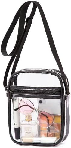 Vorspack Clear Bag Stadium Approved - PVC Clear Purse Clear Crossbody Bag with Front Pocket for C... | Amazon (US)