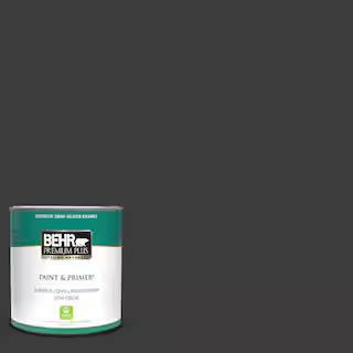 BEHR PREMIUM PLUS 1 qt. #MQ5-5 Limousine Leather Semi-Gloss Enamel Low Odor Interior Paint & Prim... | The Home Depot
