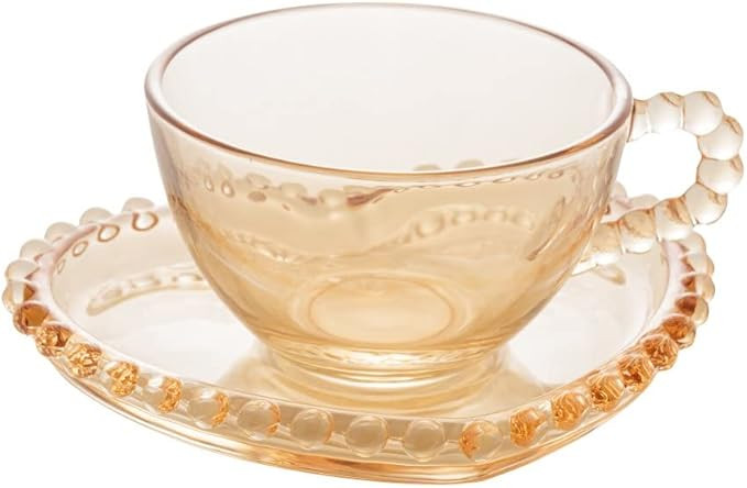Wolff Coração Pearl Conjunto de Xícaras para Café com Pires de Cristal 4 Peças, Laranja (Âm... | Amazon (BR)