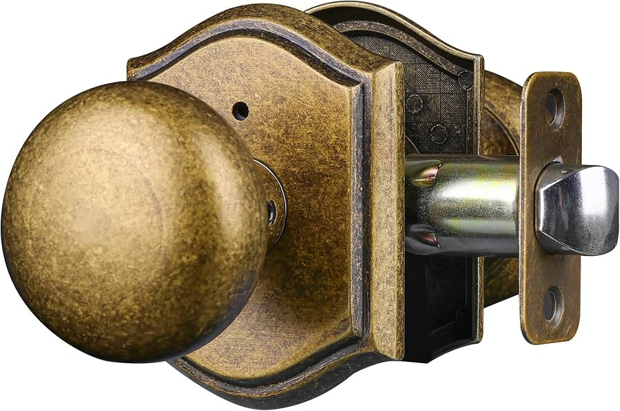 Vintage Antique Brass Privacy Door Knob Interior, Zinc Alloy | Amazon (US)