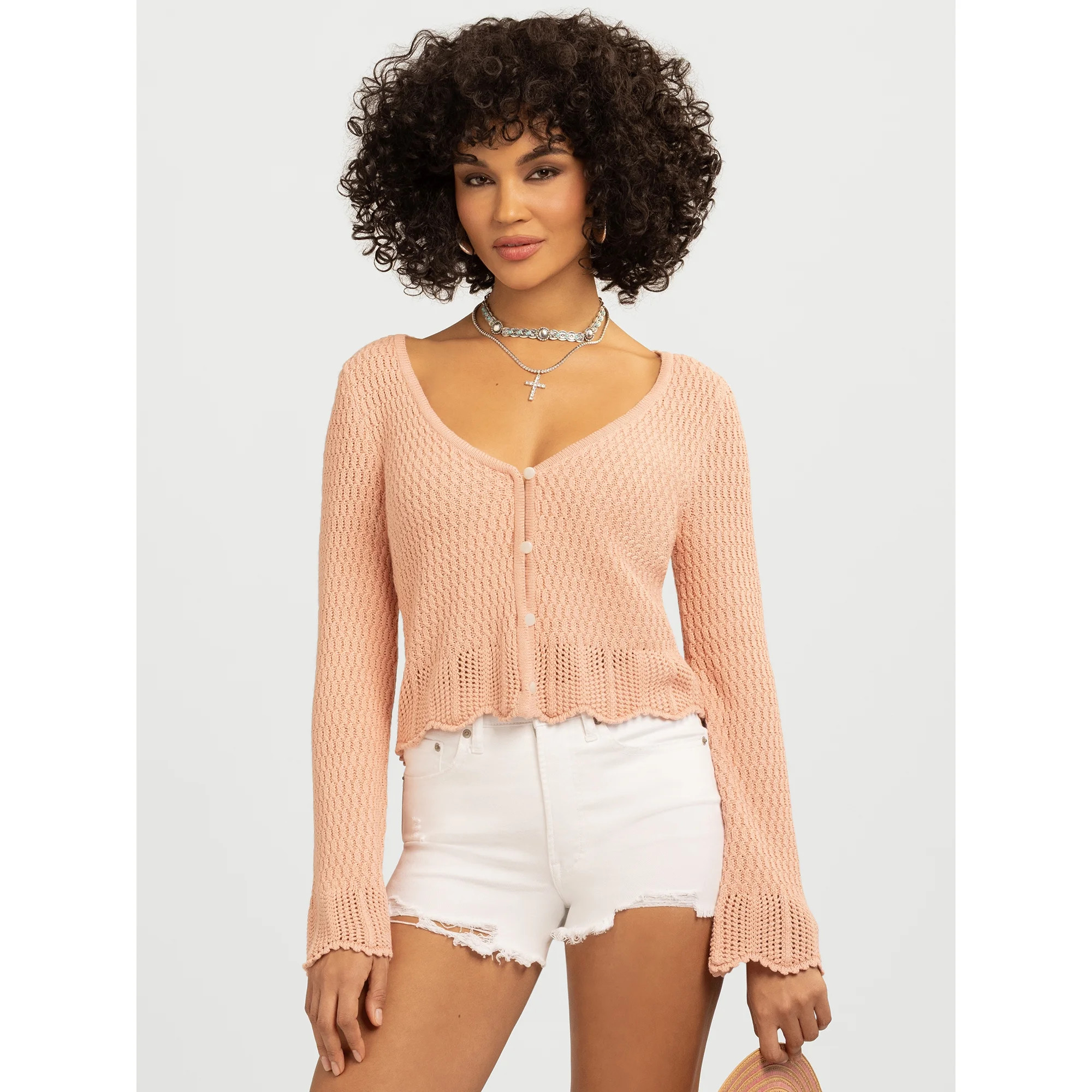 Jessica Simpson Women's Carlotta Cardigan Sweater, Lightweight, Sizes XS-XL | Walmart (US)