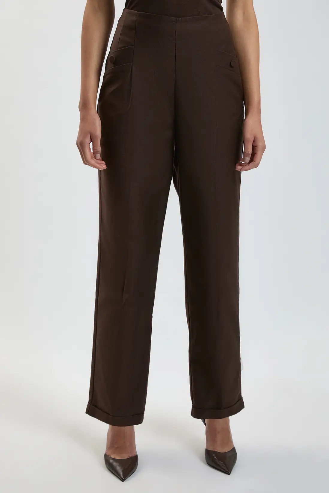 Stretch Twill Tailored Trouser | Karen Millen