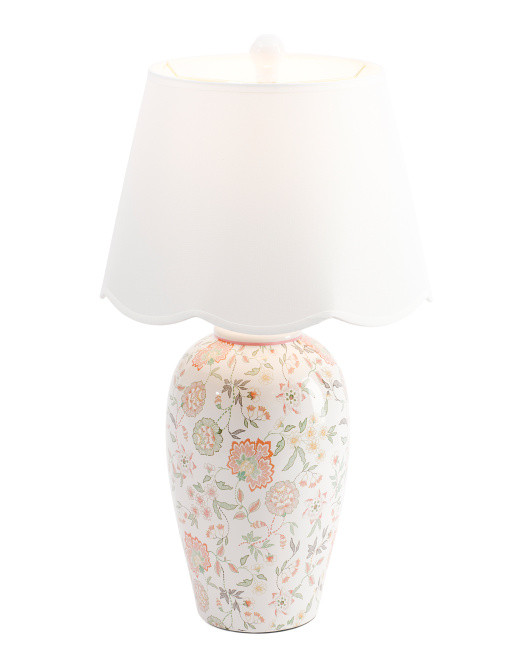 26in Floral Decal Ceramic Table Lamp | TJ Maxx