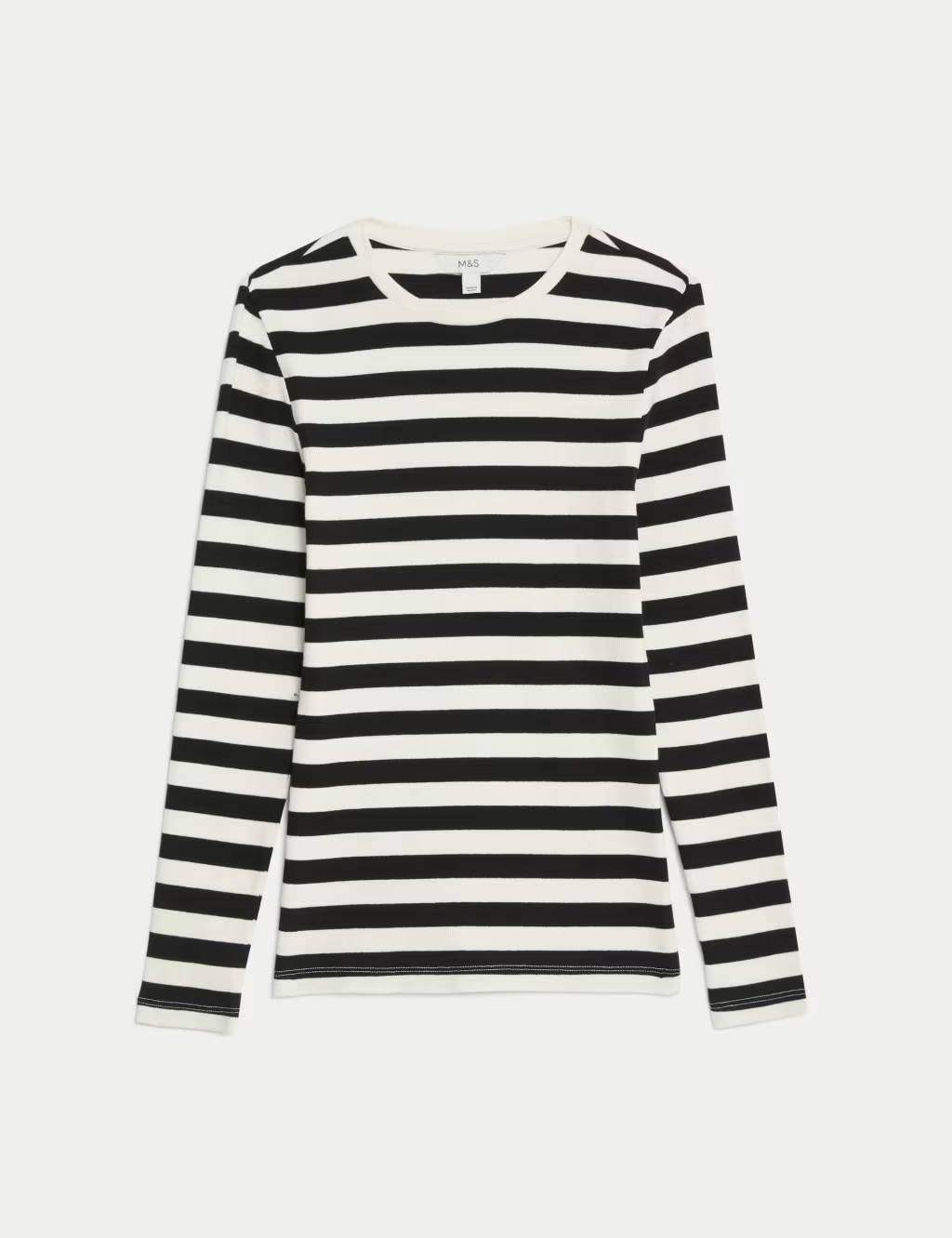 Cotton Rich Striped Ribbed Top | Marks & Spencer (UK)