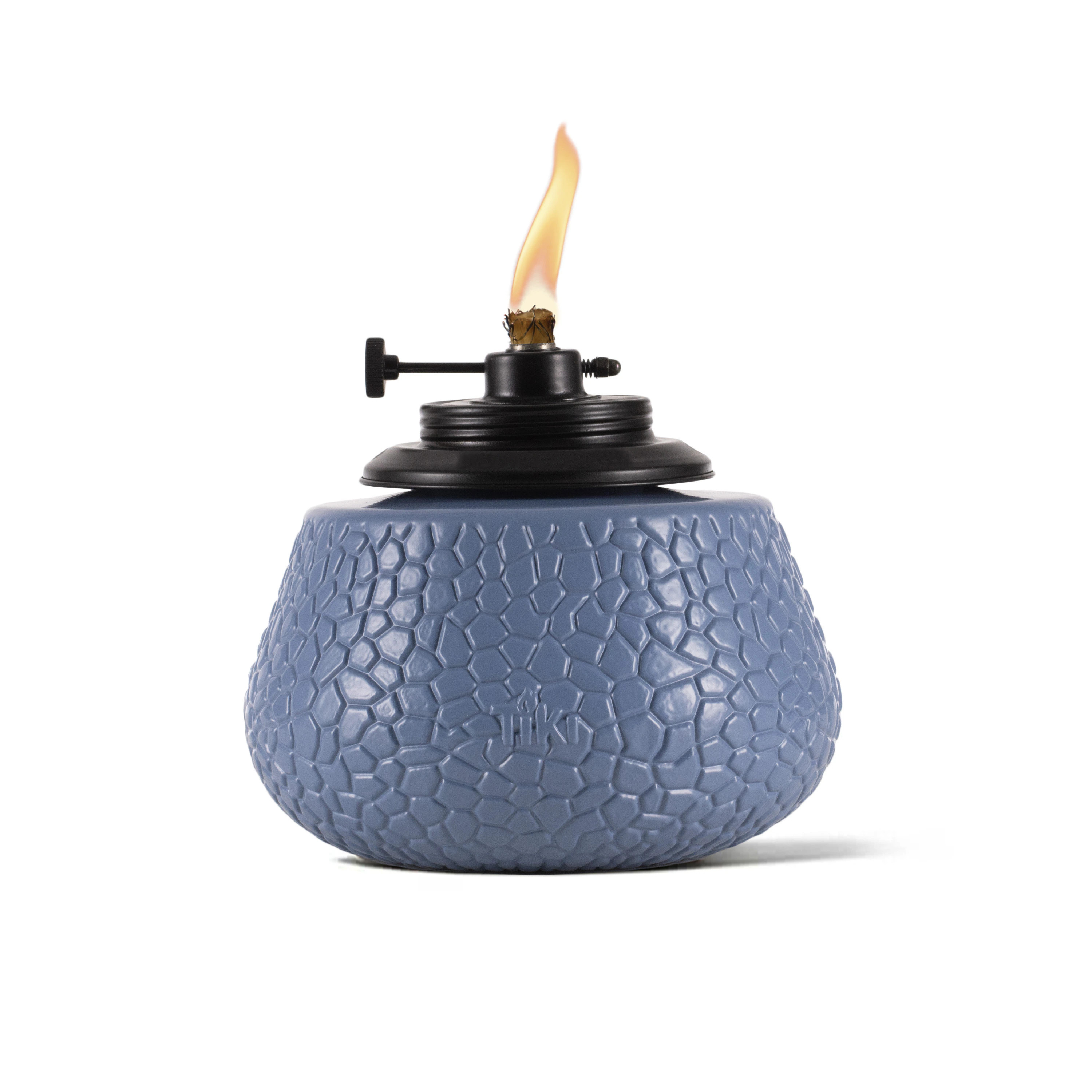 TIKI Tabletop Torch Inches Blue Glass Citronella Tabletop torch | 1123065 | Lowe's