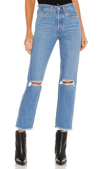 LEVI'S Wedgie Straight Ankle in Blue. - size 28 (also in 24, 25, 26, 27, 29, 30, 31, 32) | Revolve Clothing (Global)