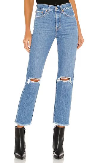 LEVI'S Wedgie Straight Ankle in Blue. - size 31 (also in 24, 25, 26, 27, 28, 29, 30, 32) | Revolve Clothing (Global)