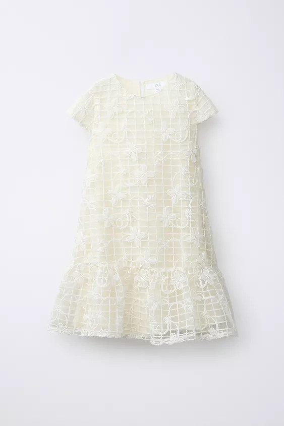 TÜLLKLEID MIT BLUMENMUSTER | Zara DE