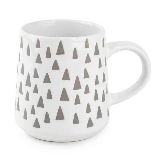 Thyme & Table Stoneware Mug, 16 fl oz, White Triangles | Walmart (US)