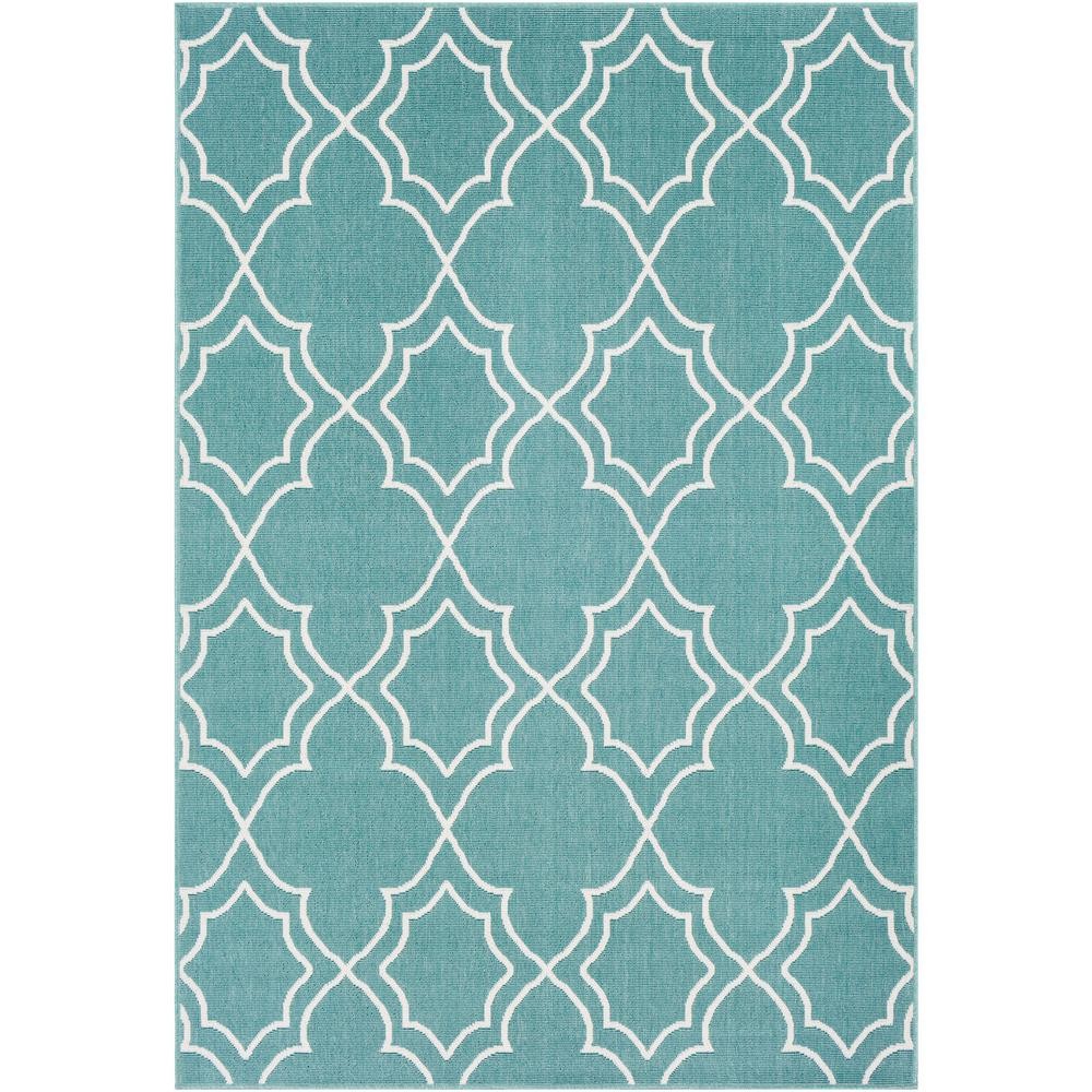 Artistic Weavers Felix Teal 8 ft. 9 in. x 8 ft. 9 in. Round Geometric Indoor/Outdoor Area Rug-S00... | The Home Depot