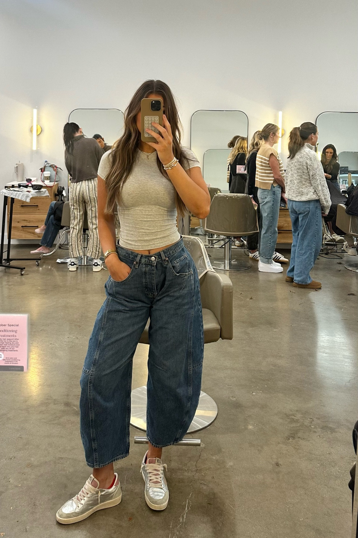 Salon Outfits 🩶 

size 27 in bottoms
size XS in top

#LTKWorkwear #LTKStyleTip #LTKHoliday