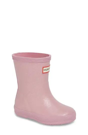 Girl's Hunter 'First Classic' Glitter Rain Boot | Nordstrom