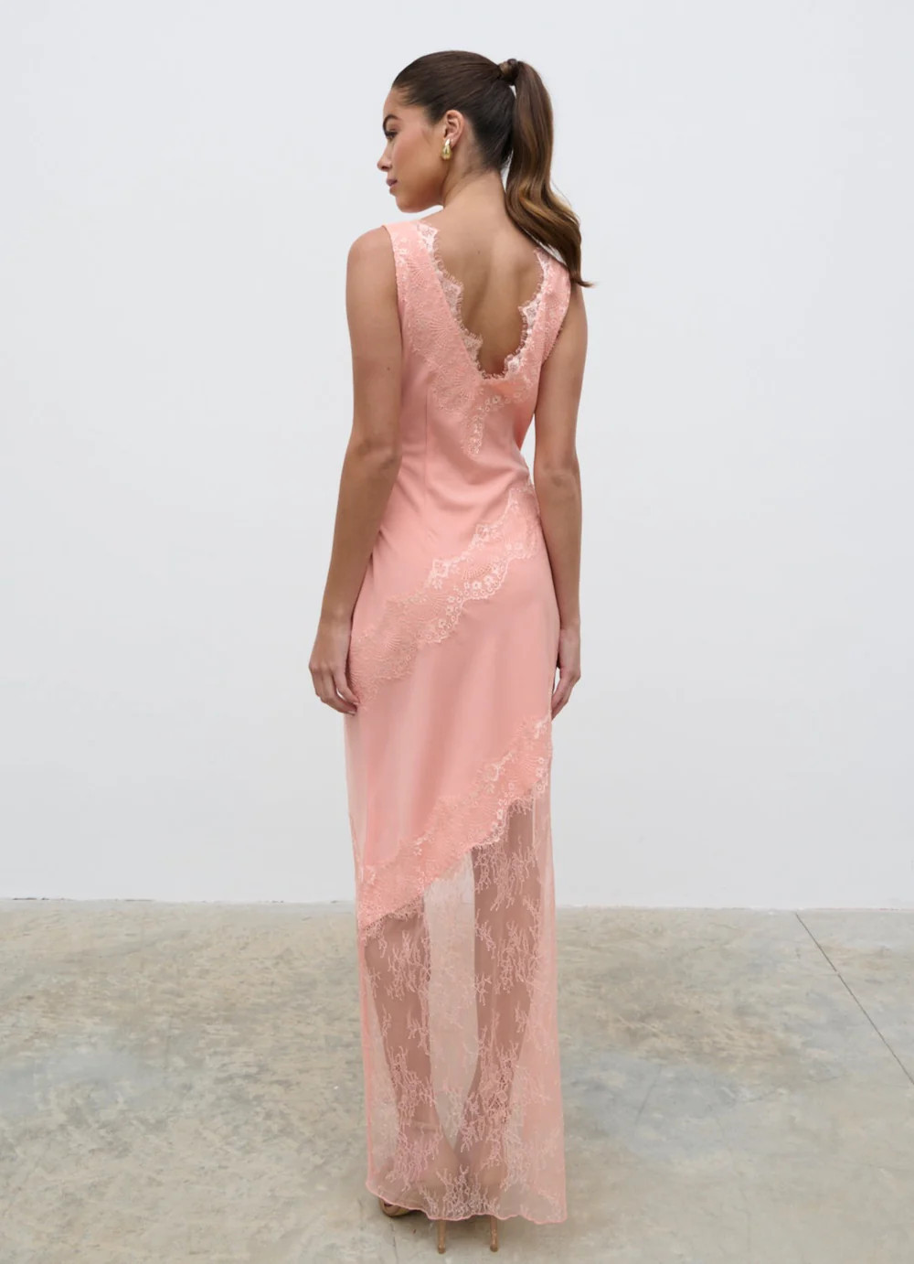 Robin Slip Maxi Dress - Apricot Ice | Pretty Lavish (UK)