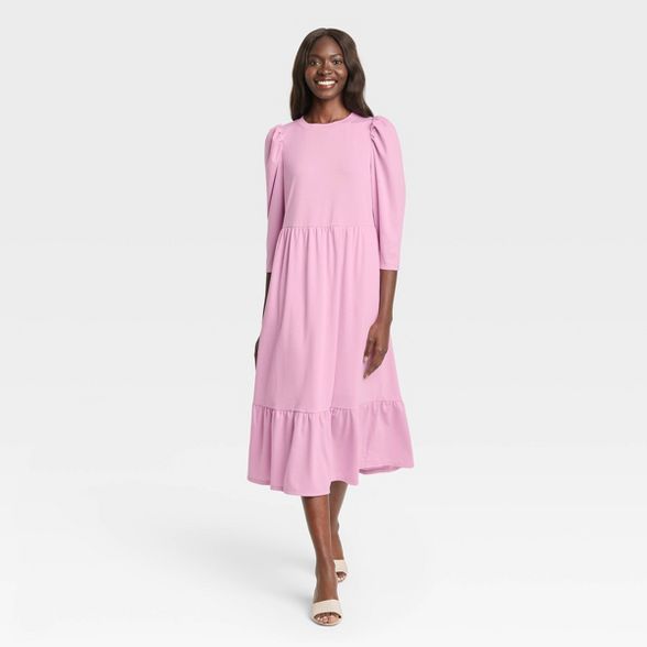 Women's Raglan Long Sleeve High Low Dress - Who What Wear™ | Target