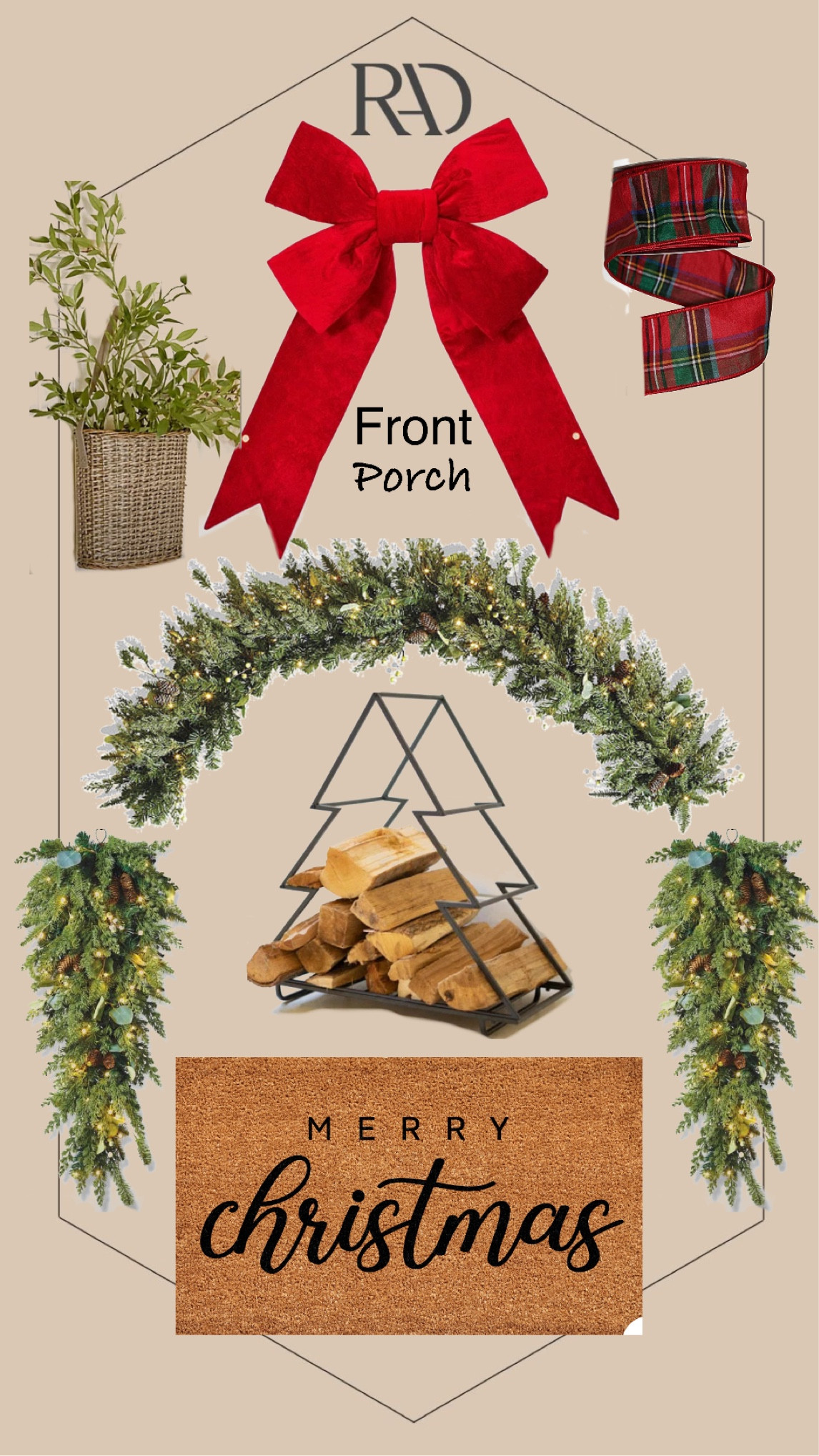 Create a Classic Holiday front porch with these items 
My mixed garland is 30% on sale today and comes in 6 & 9ft lengths- corded or battery opporated 

Matching swags also on sale . I hang under my lanterns.

Giant red bow for outdoor 

Christmas tree log holder on sale 

Christmas ribbon 

Door hanging baskets on sale (set of 2)


#LTKsalealert #LTKhome #LTKHoliday