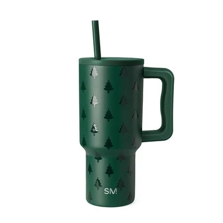 Simple Modern 30 fl oz Insulated Stainless Steel Trek Tumbler with Straw Lid | Winter Forest | Walmart (US)