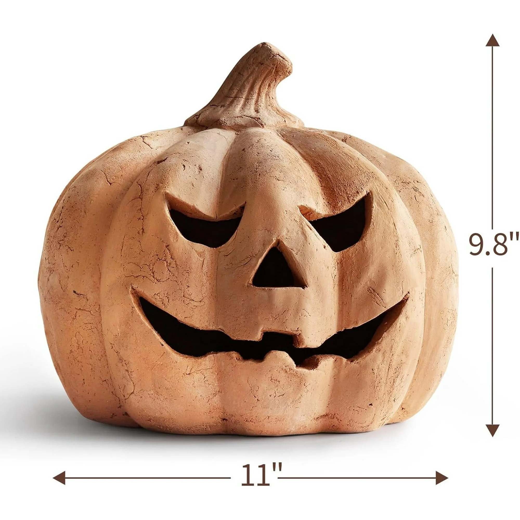 Fall Decorations for Home -Halloween Decorations - Handmade Terracotta Pumpkin Jack O' Lantern Ou... | Walmart (US)