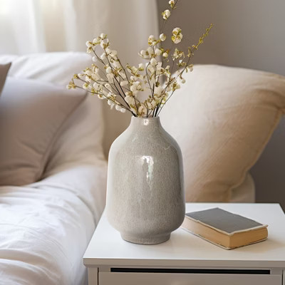 Modern Pottery Vase - Elegant Clay Construction with Sleek Silhouette for Casual Home Decor and Contemporary Styling | Target
