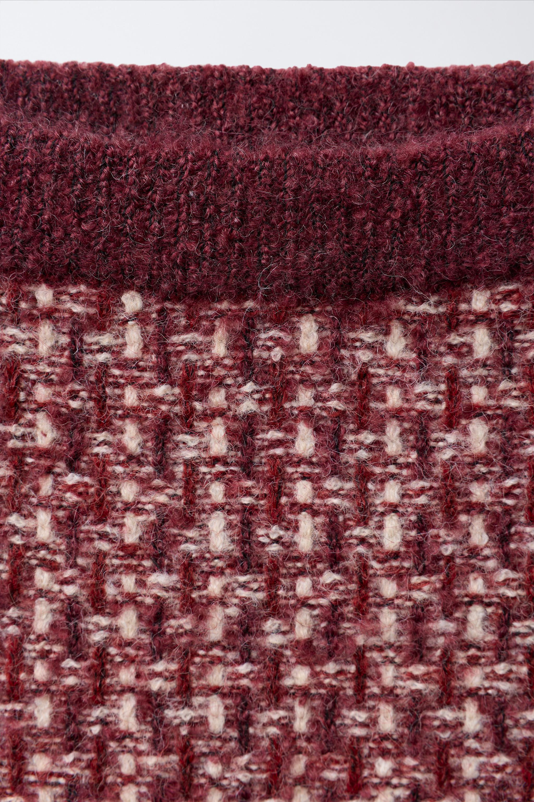 PLAID KNIT CARDIGAN | Zara Canada