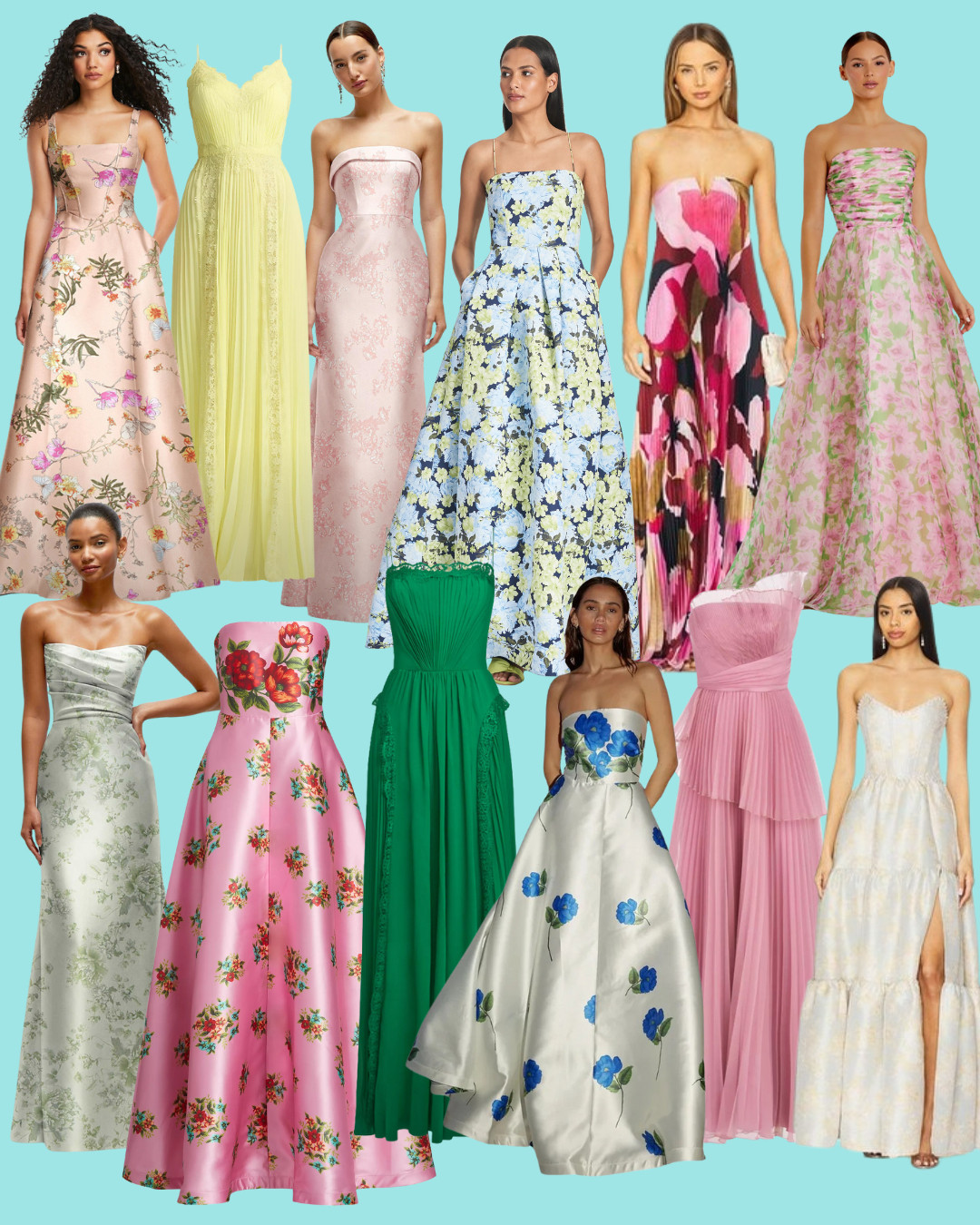 Prom Dresses if you want an elevated, floral look, but also not form fitting. Many of these are a fit and flare style and I loveee the look of these!!!!  

 #LTKMostLoved #LTKSeasonal