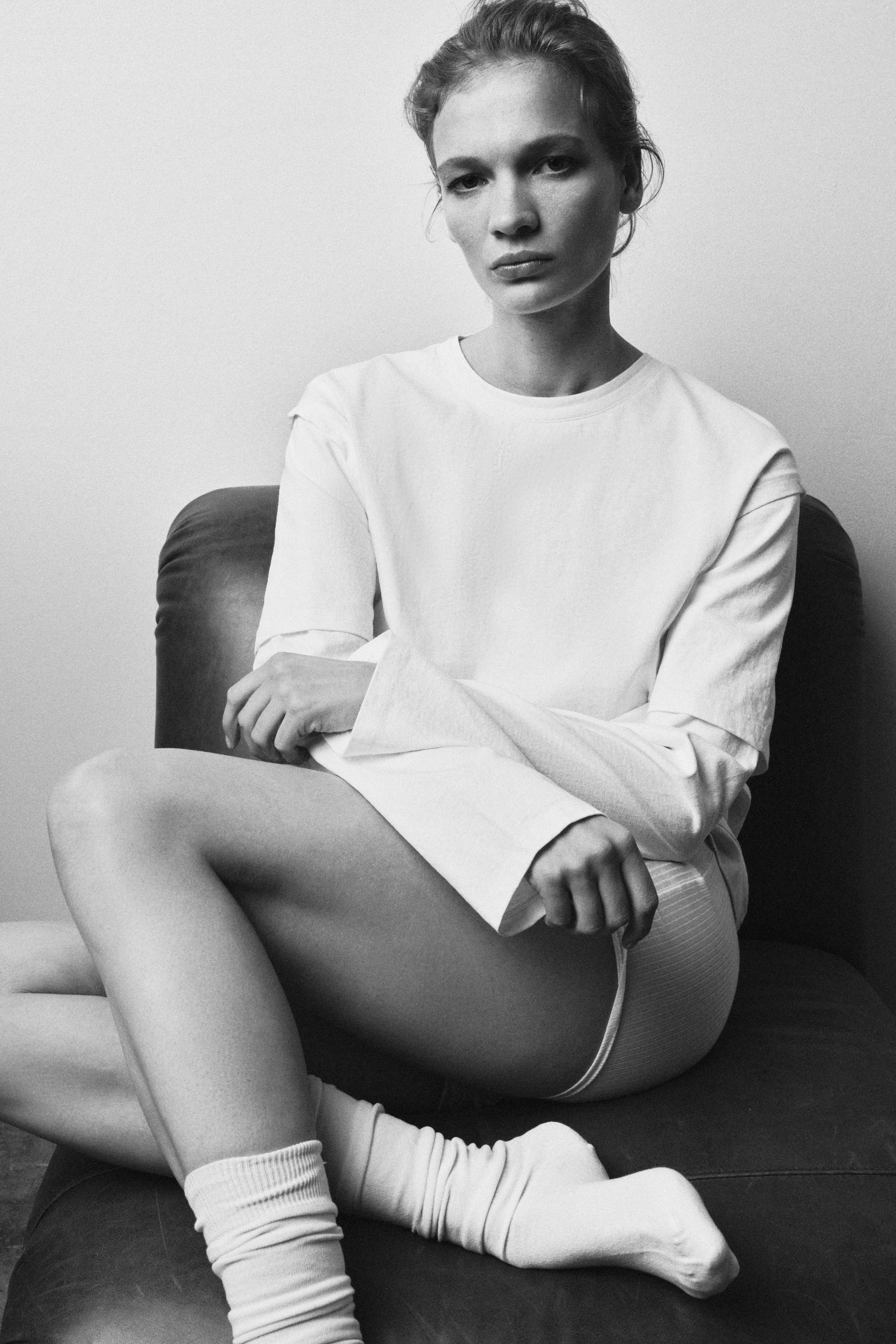 DOUBLE EFFECT LONG SLEEVE T-SHIRT | Zara US