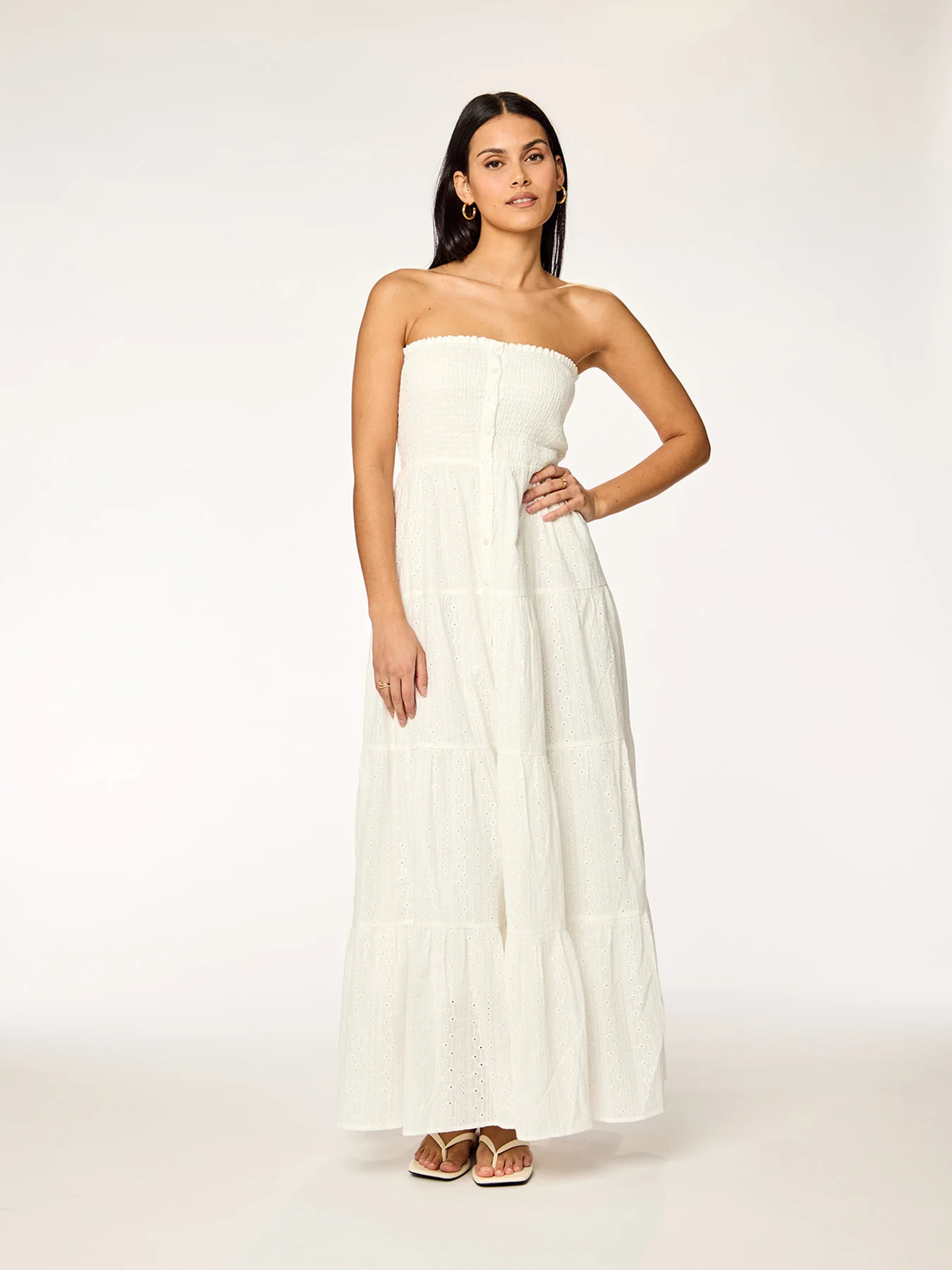 BREEZE - Maxi Dress • White | Ninety-9