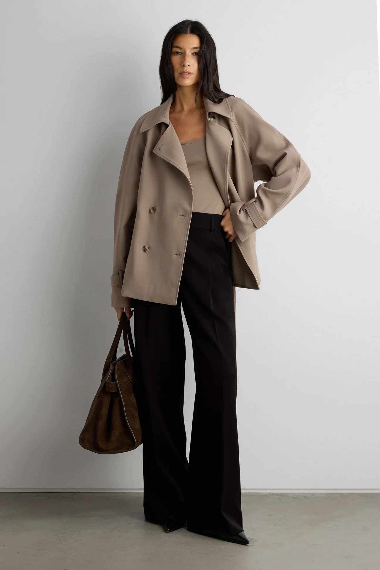 SHORT OVERSIZED TRENCH COAT | OAK + FORT