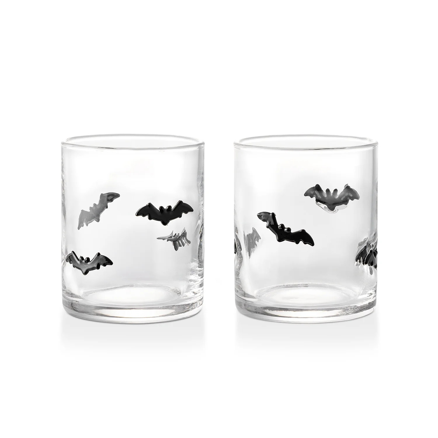 Thyme & Table12 fl oz Halloween Bat Charm Drinking Glasses, Set of 2 | Walmart (US)