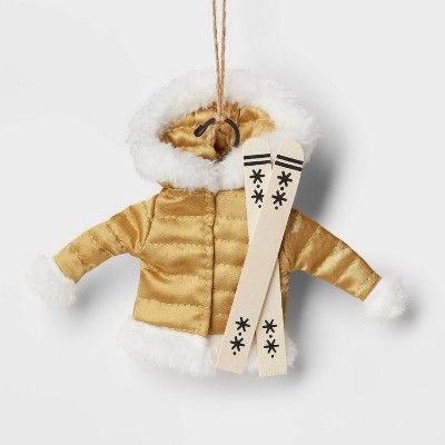 Fabric Ski Jacket with Skis Christmas Tree Ornament - Wondershop™ | Target