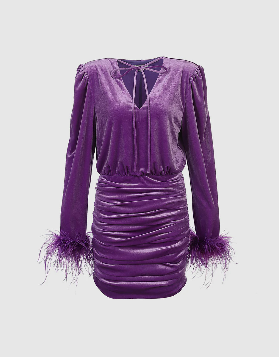 Tie Front Ruched Mini Dress | Urban Revivo