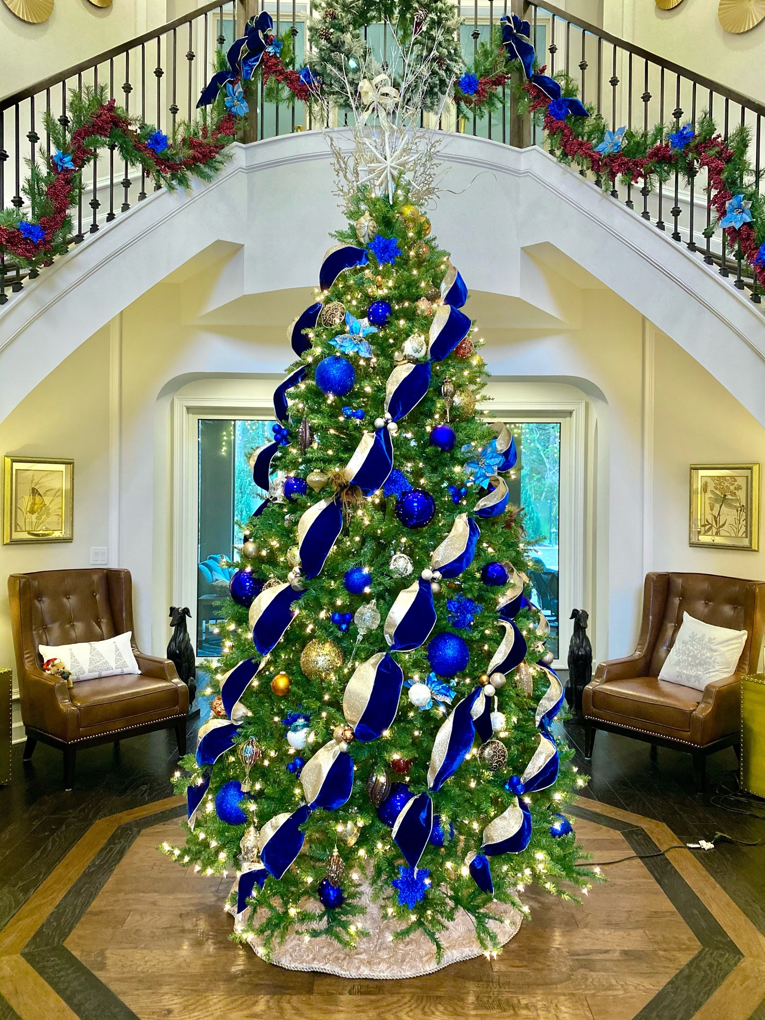 This is one of the first trees I did when I moved here. I wasn’t a business yet and I was just enjoying decorating for friends. 

The funny things is that even though I’m a business now, I make sure that it still feels like I’m decorating for friends.  Life is about enjoying all the moments, even if they are considered “working” 

A little about the tree…this family is mixed faith - Catholic and Jewish.  We used 4” royal blue velvet and 4” gold on a 10’ tree, and it worked out great for them. 💙🎄
.
.
.
.
#bluechristmastree #bluechristmas #bluechristmasdecor #christmasinspo #christmasdecorations #christmasinspiration #christmastreeideas #christmastree #christmasdecorideas #christmastree #mixedfaith #royalblue #royalbluedecor #bluevelvet 

#LTKStyleTip #LTKHome #LTKSeasonal